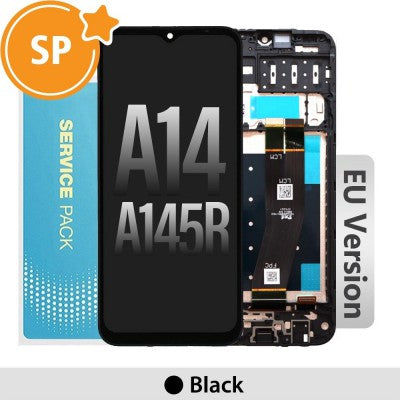 Tecguru-Samsung Galaxy A14 4G A145R LCD Screen Replacement Digitizer GH81-23540A / 23541A (Service Pack)-Black (EU Version) Tecguru-Samsung Galaxy A14 4G A145R LCD Screen Replacement Digitizer GH81-23540A / 23541A (Service Pack)-Black (EU Version)